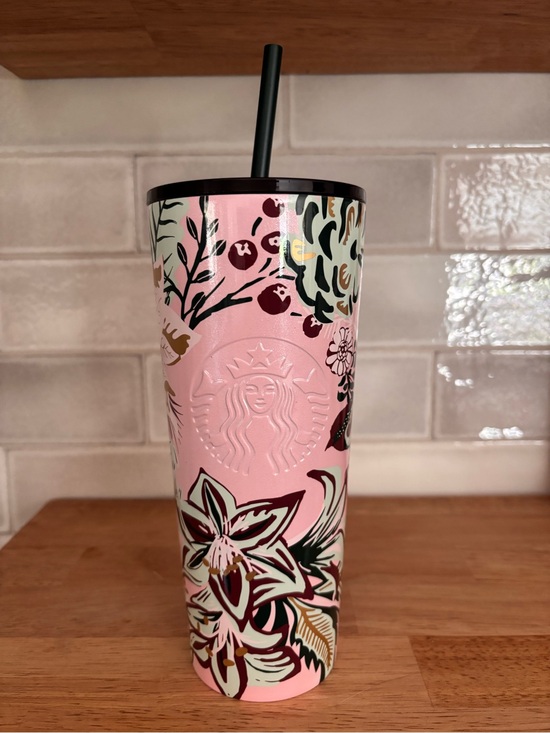 Starbucks Other - Starbucks Holiday Pink Enchanted Forest Berry Stainless Tumbler Excellent